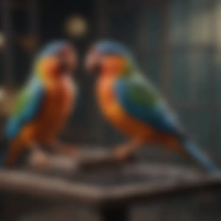 Colorful perches designed for bird cages