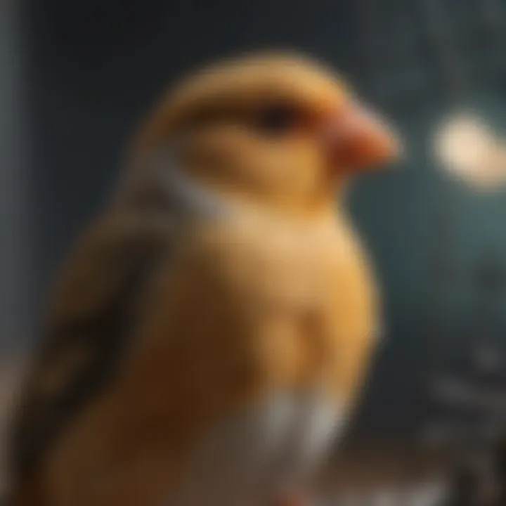 Close-up of finch-friendly cage materials