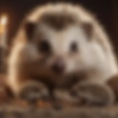 Integrating Hedgehogs with Other Pets A hedgehog interacting gently with another small pet.