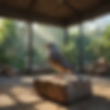 Design of a Spacious Bird Enclosure Spacious bird enclosure with natural elements