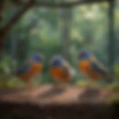 Thriving Birds in a Well-Designed Enclosure Happy birds thriving in their enclosure