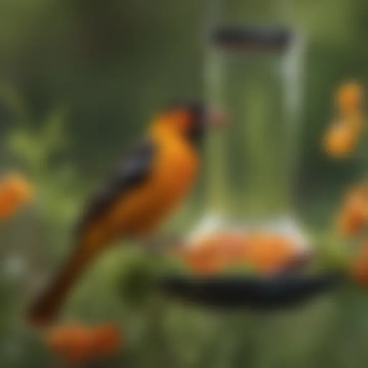 Ecological impact of bird feeding illustrated with birds in a natural setting