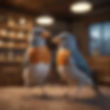 Socialization Time for Birds Birds enjoying socialization time in a pet hotel