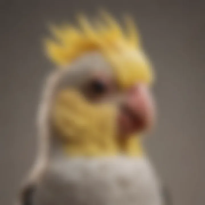 Cockatiel with an expressive crest