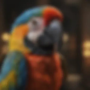 A majestic macaw in a natural setting