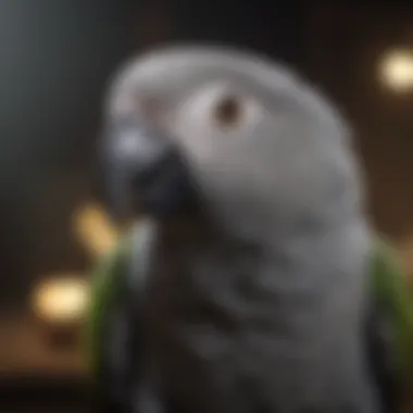 Congo Grey African Parrot showing off its impressive communication skills