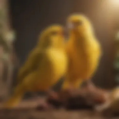 A joyful interaction between a canary and its caregiver, illustrating the uplifting effects of avian companionship.