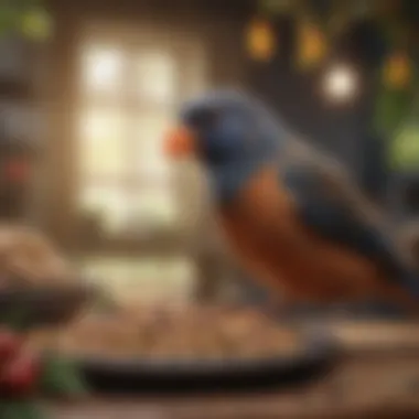 Nutritious Food for Feathered Companions Healthy bird food assortment for pet birds