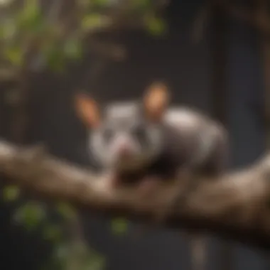 Ideal Habitat for Sugar Gliders A well-designed sugar glider habitat showcasing climbing branches and cozy sleeping areas