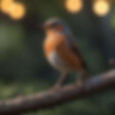 A Bird Perched for Observation A close-up of a bird perched on a branch