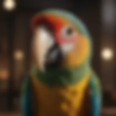 A parrot engaging in vocalization, demonstrating its communication abilities.