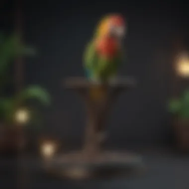 Elegant Java Parrot Stand Design A beautifully crafted java parrot stand showcasing its unique design
