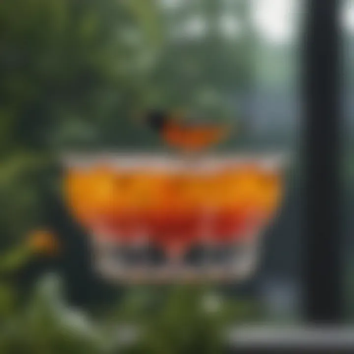 Various types of jelly feeders for birds