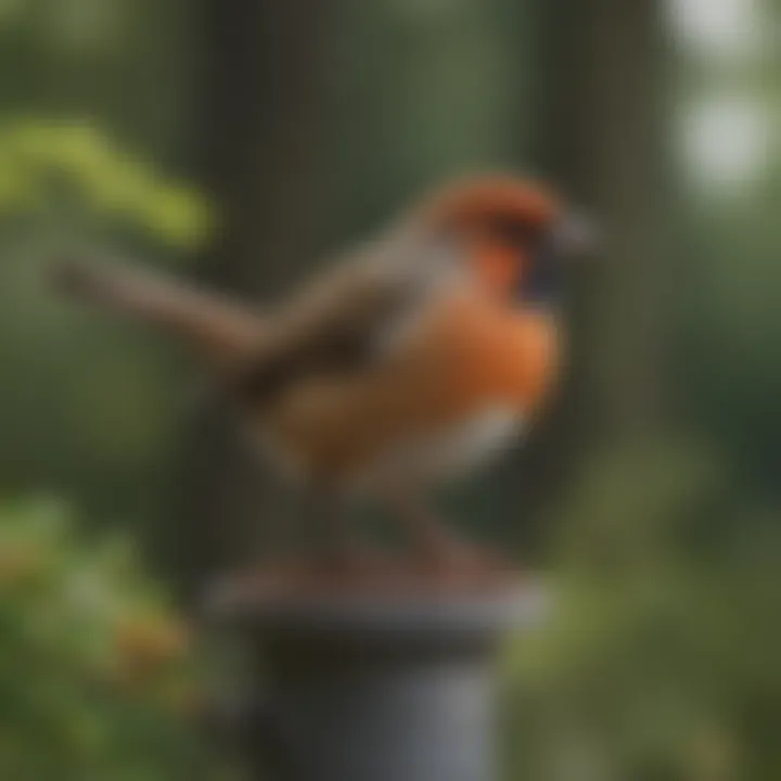 Illustration of common bird species attracted to feeders in Kettle Moraine.