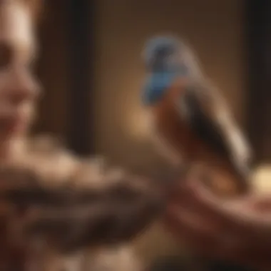 Cherishing Memories Through Feathers A person holding a feather with a soft focus background
