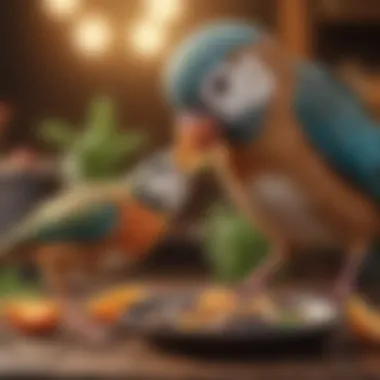 Healthy Bird Enjoying a Balanced Diet A happy bird enjoying a balanced meal