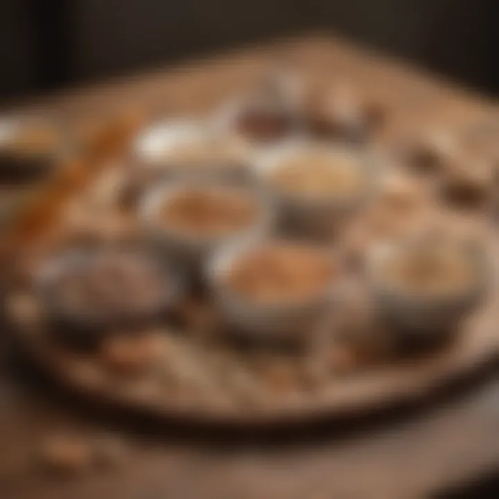 A variety of healthy bird snacks displayed on a wooden surface, emphasizing alternative treats.