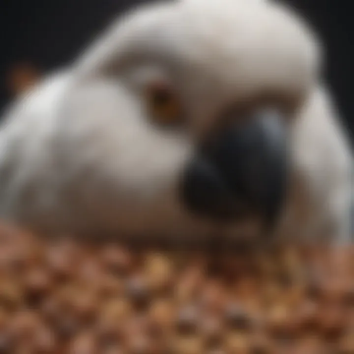 Spread of seeds, nuts, and supplements beneficial for cockatoos