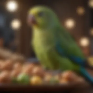 A checklist highlighting safe and harmful foods for parakeets in an organized format