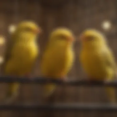 Social Dynamics of Canaries in a Cage Canaries interacting in a social setting within a cage