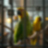 Spacious cage design for Amazon parrots