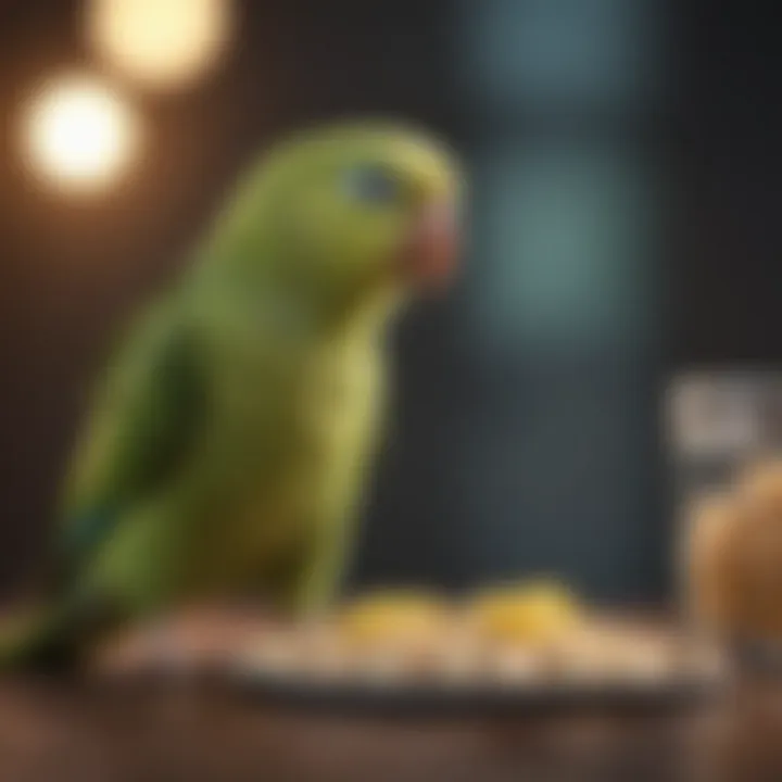 Commercial parakeet food packaging