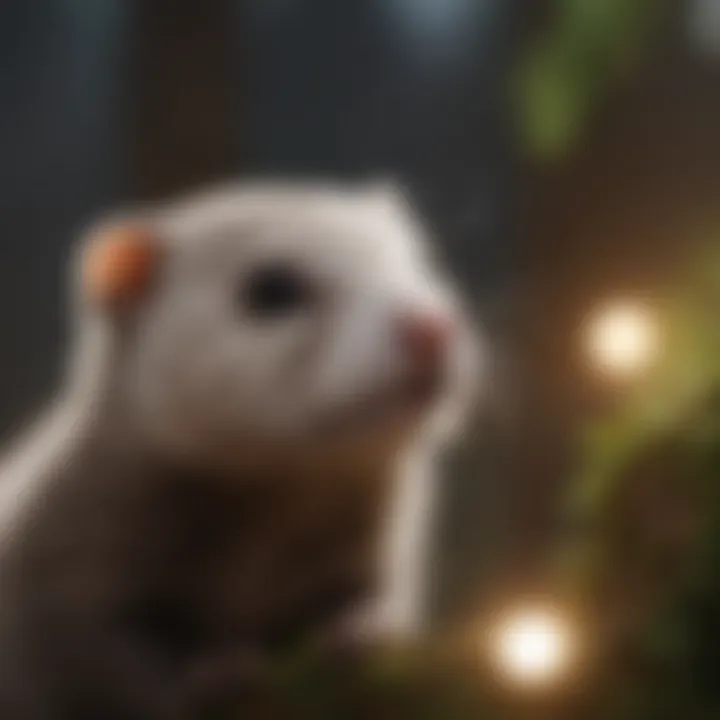 Interactive enrichment features enhancing ferret playtime