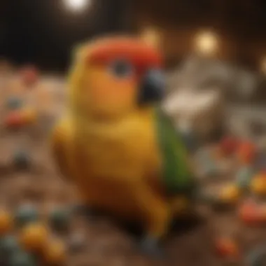 High-Quality Bedding Materials for Comfort Close-up of high-quality bedding materials for conures