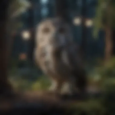 Owls: Masters of the Night An owl in its environment, demonstrating nocturnal behavior
