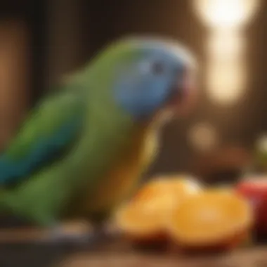 Nourishing Your Parakeet: Diet Essentials Varied parakeet diet with seeds and fresh fruits