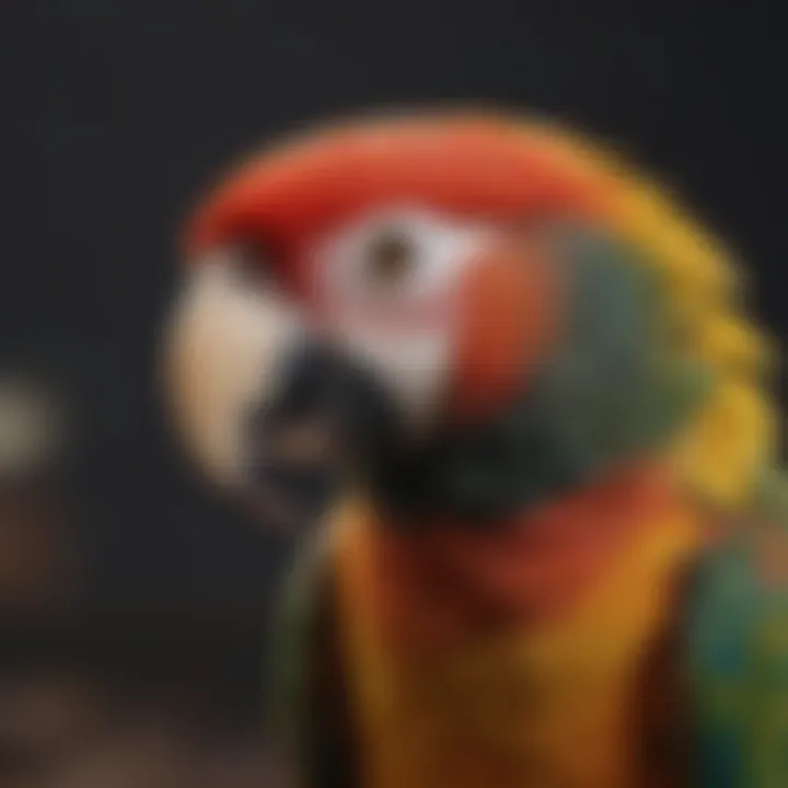 A vibrant parrot showcasing its unique characteristics