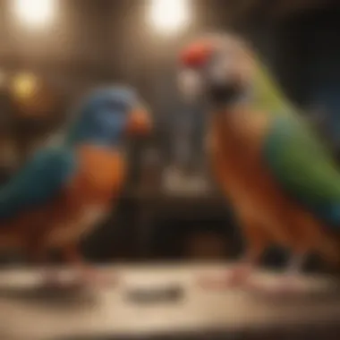 Routine Health Check for Your Pet Bird An avian veterinarian examining a bird