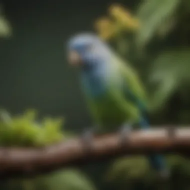 Diverse Selection of Pet Birds in Singapore A vibrant collection of pet birds commonly allowed in Singapore, including budgerigars and lovebirds.