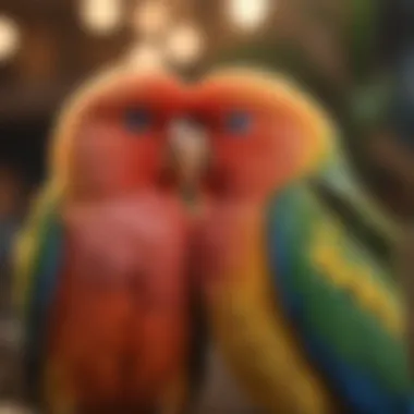 Lovebirds: A Symbol of Affection in Aviculture Lovebirds displaying their colorful feathers