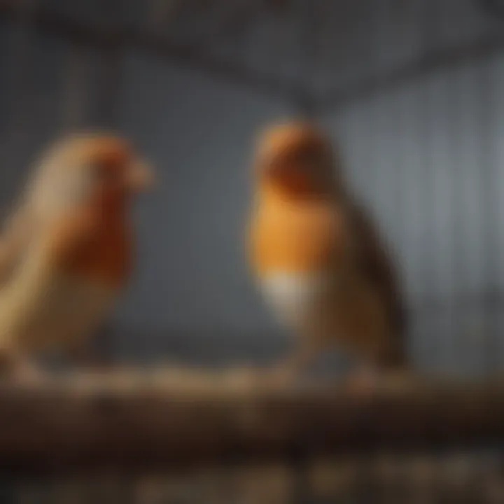 Birds enjoying their time in the Prevue Large Bird Cage