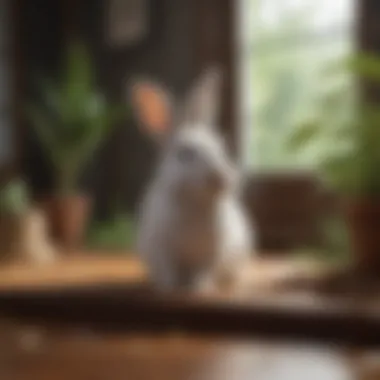 Creating a Serene Living Space for Your Bunny A serene environment for a bunny with natural elements