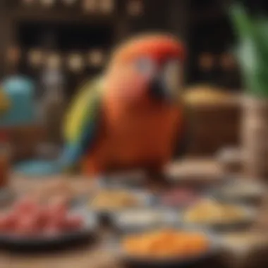 Nutritional Needs of Pet Birds Nutritional chart detailing essential vitamins and minerals for parrots