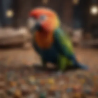 Diverse Pellets for Parrots A variety of parrot pellets showcasing different colors and shapes