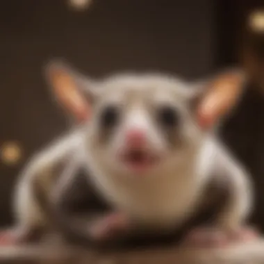 A playful sugar glider engaging in fun activities with its owner.