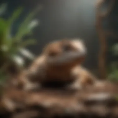 Understanding Bearded Dragon Behavior Bearded dragon interacting with its environment, showcasing behavioral traits.