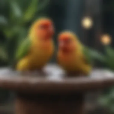 A guide on maintaining bird baths for lovebirds