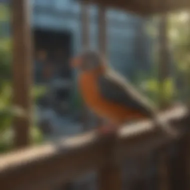 Safe Outdoor Spaces for Pet Birds A secure outdoor aviary designed for pet birds.