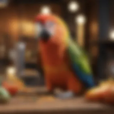 Nourishing Your Parrot: Understanding Dietary Expenses A selection of parrot food options illustrating the dietary needs of these birds.