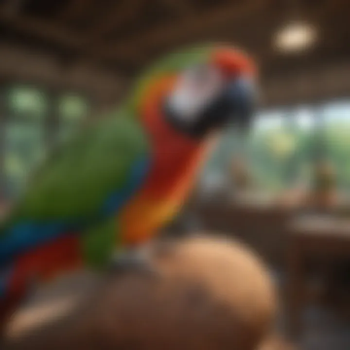 A well-maintained aviary for African parrots