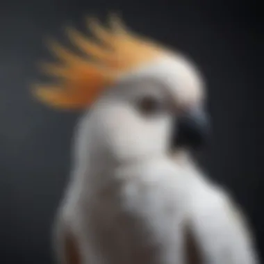 An elegant cockatoo with a stunning crest