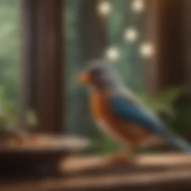 Creating a Peaceful Environment for Pet Birds A tranquil living space accommodating pet birds