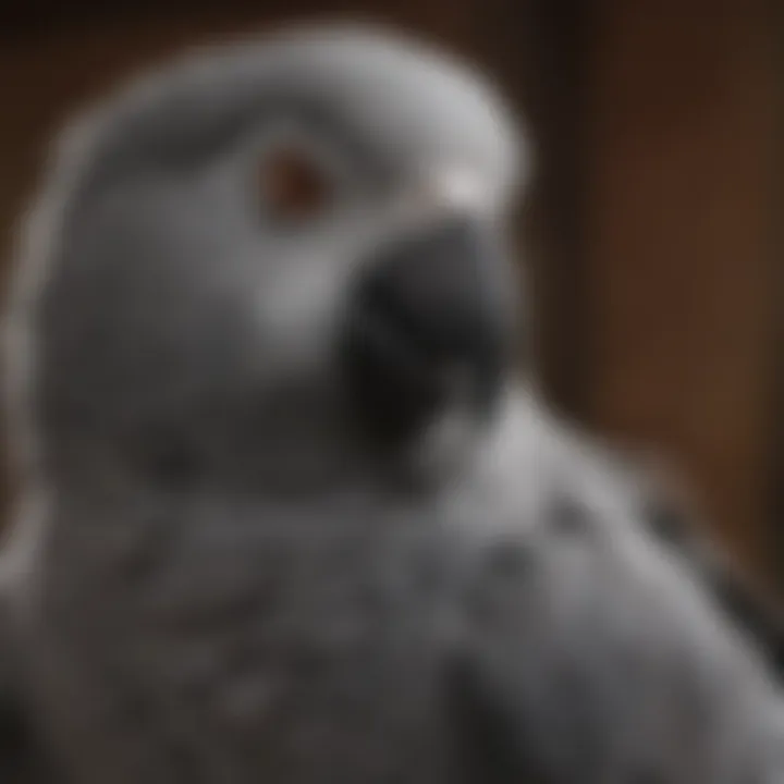 An African grey warning its owner of an intruder