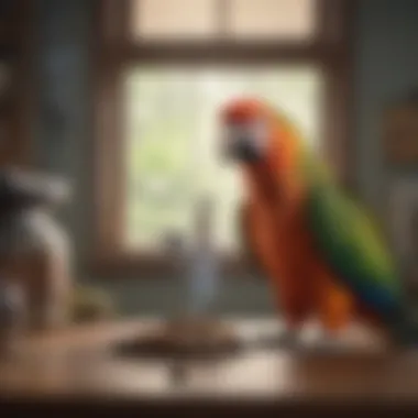 A parrot alerting its owner to smoke in the house