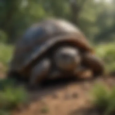 Outdoor Tortoise Habitat Design A beautifully designed outdoor tortoise habitat featuring natural elements.