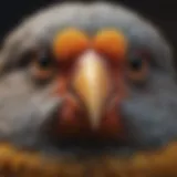 Close-up of a pet bird showing signs of illness